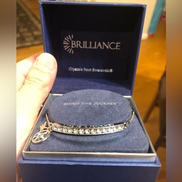 brilliance Jewelry - New in box brilliance Swarovski Crystal adjustable bracelet with charm